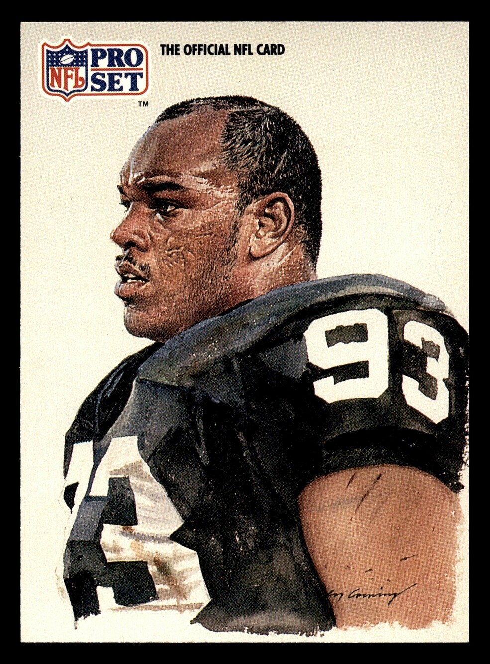 1991 Pro Set 418 Greg Townsend Football Card Raiders DE Vintage
